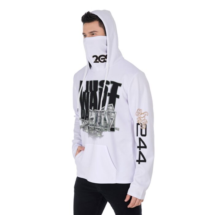 Heavy Fleece Hoodie With Mask - 2GS - MONEY - WHT - Image 3