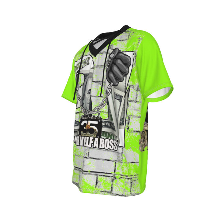 Men's Short Sleeve T-shirt with Neckline Tie - 35M - BOSS - SAFETY - Image 4