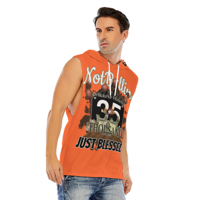 Men’s Sleeveless Pullover Hoodie - 35M - BLESSED - ORG - Image 2
