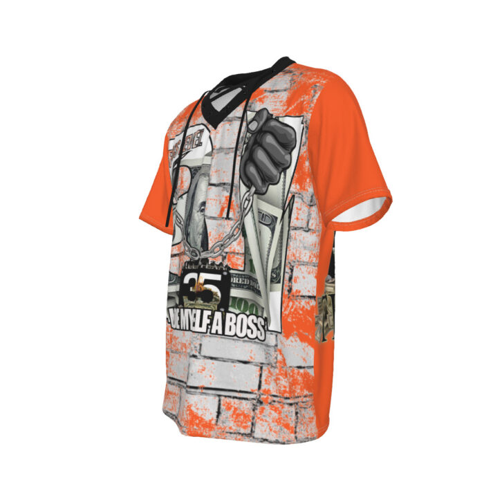 Men's Short Sleeve T-shirt with Neckline Tie - 35M - BOSS - SAFETY - Image 4