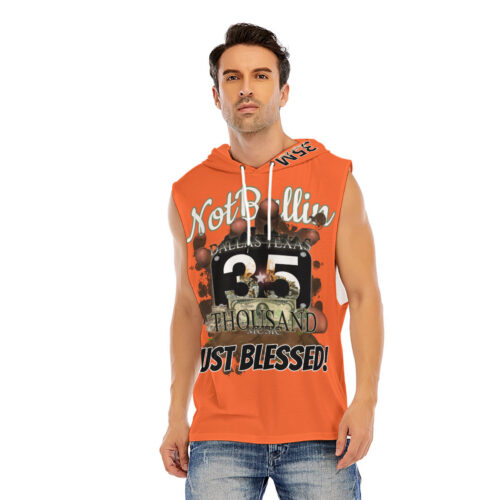 Men’s Sleeveless Pullover Hoodie - 35M - BLESSED - ORG