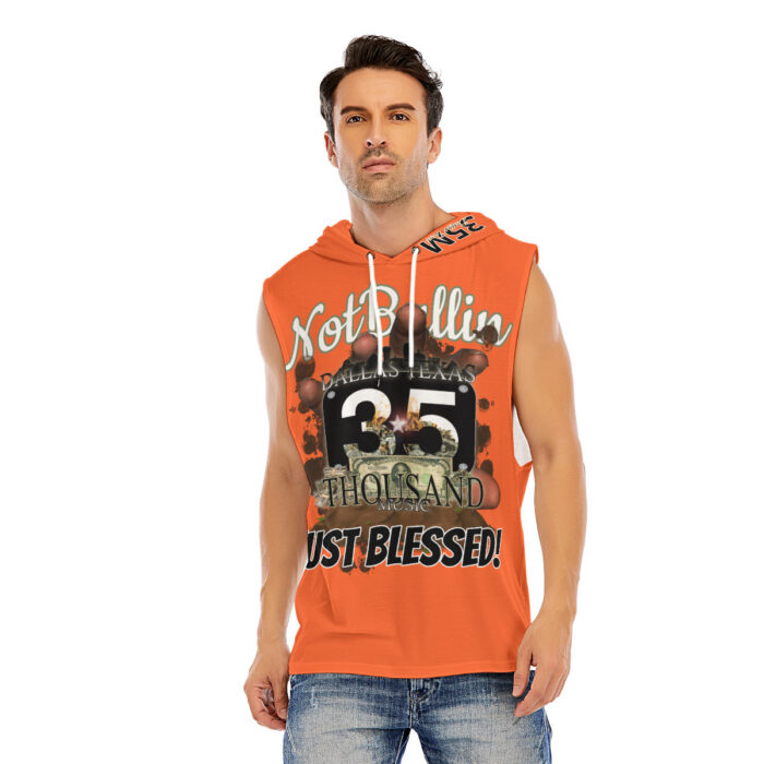Men’s Sleeveless Pullover Hoodie - 35M - BLESSED - ORG