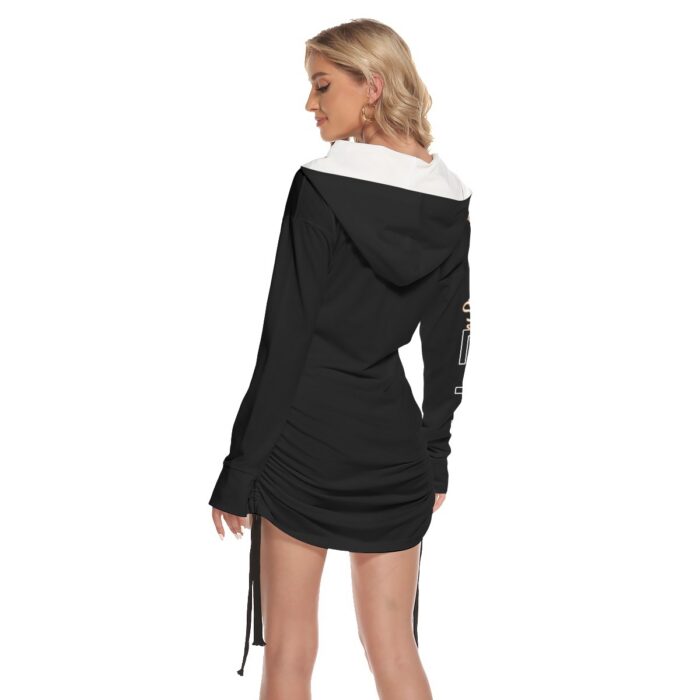 One-shoulder Dress With Waist Shirring - 2GS - ULIKE - BLK - Image 4