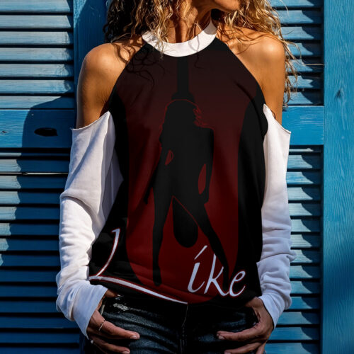 Cold Shoulder Sweatirt - 2GS - ULIKE - WHT