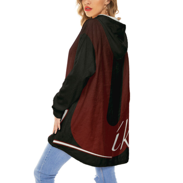 Flannel Fleece Blanket With Pocket - 2GS - ULIKE - BLK - Image 2