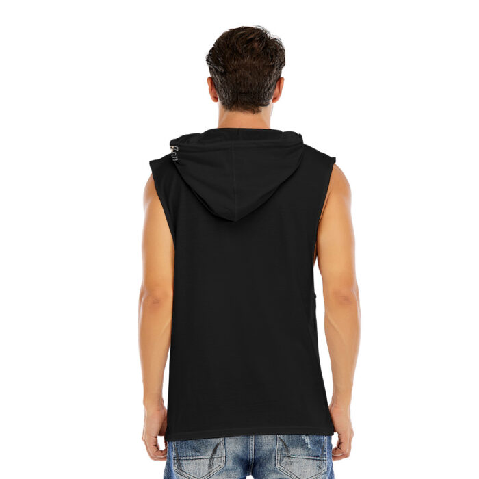 Sleeveless Pullover Hoodie - 35M - BLESSED - BLK - Image 4