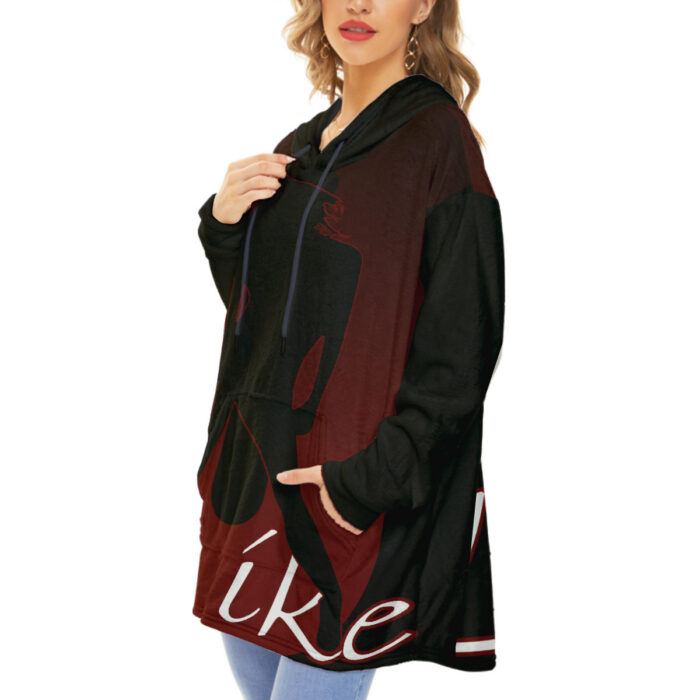Flannel Fleece Blanket With Pocket - 2GS - ULIKE - BLK - Image 3