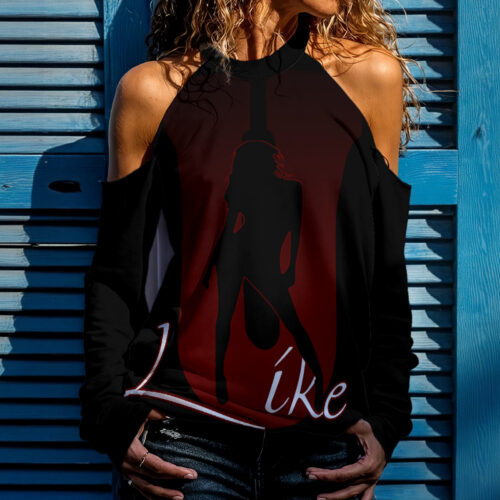 Cold Shoulder Sweatirt - 2GS - ULIKE - BLK