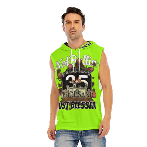 Men’s Sleeveless Pullover Hoodie - 35M - SAFETY