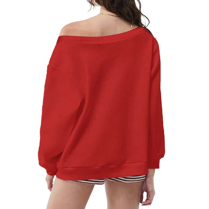 Off-Shoulder Sweatshirt with Micro-Fleece Lining - 2GS - ULIKE - Image 16
