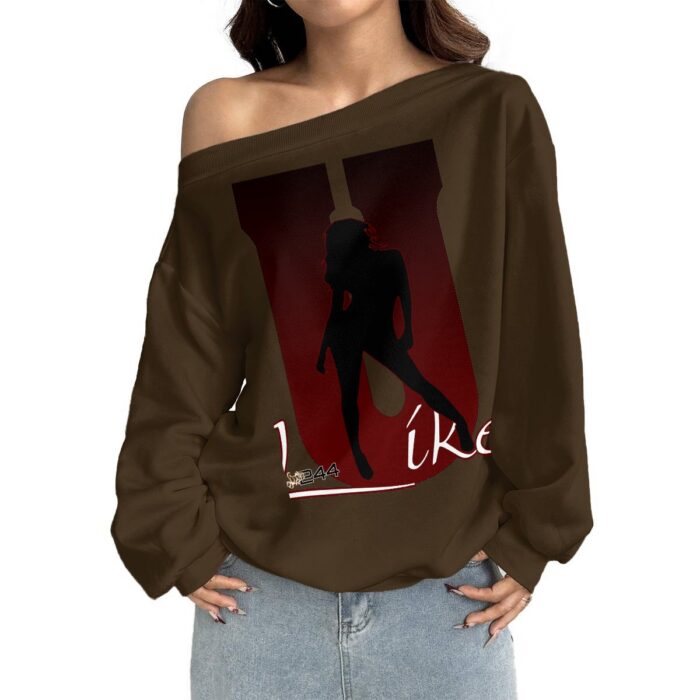 Off-Shoulder Sweatshirt with Micro-Fleece Lining - 2GS - ULIKE - Image 13