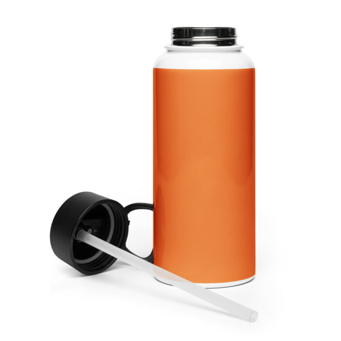 Stainless steel water bottle with a straw lid - 2GS - ORG - Image 3