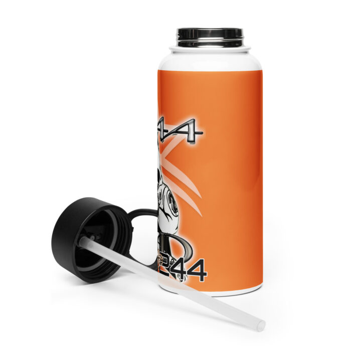 Stainless steel water bottle with a straw lid - 2GS - ORG - Image 4
