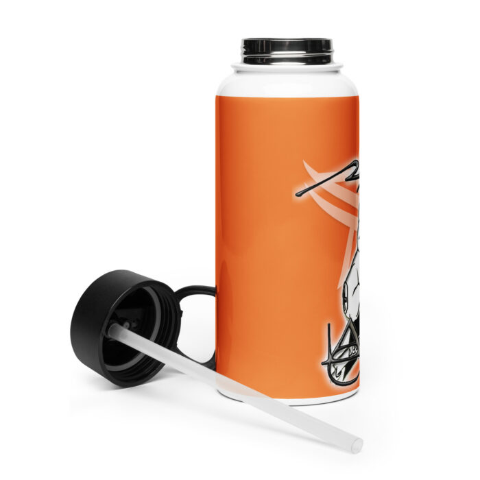 Stainless steel water bottle with a straw lid - 2GS - ORG