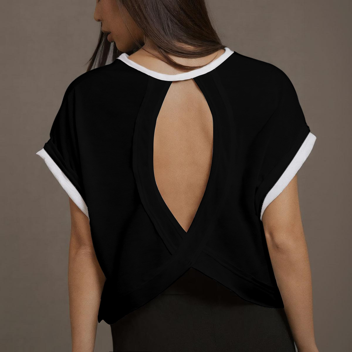 Open-Back Crossover Workout Tee (35M-BLESSED) - Image 3