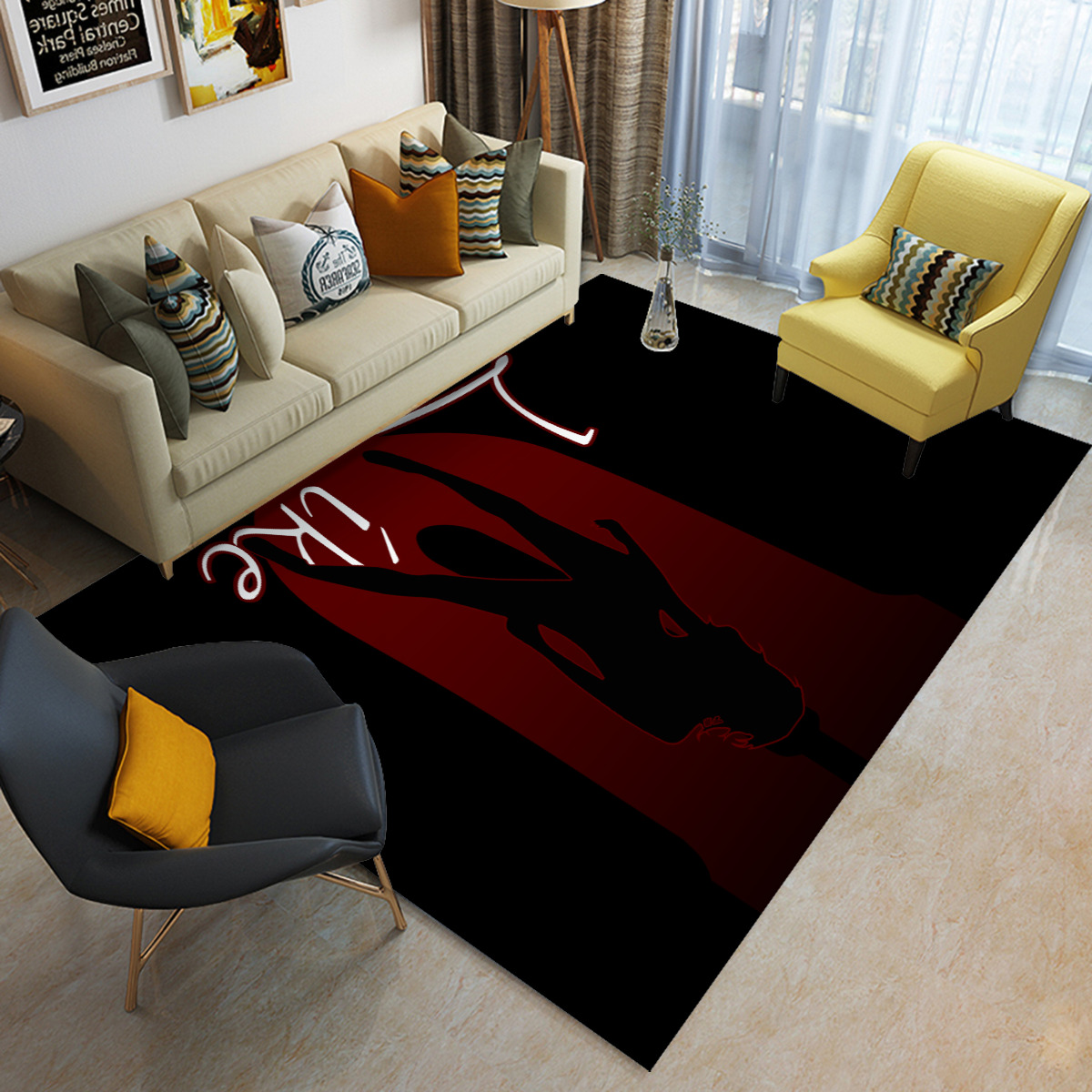 Foldable Rectangular Floor Mat - (2GS-ULIKE) BLK - Image 4