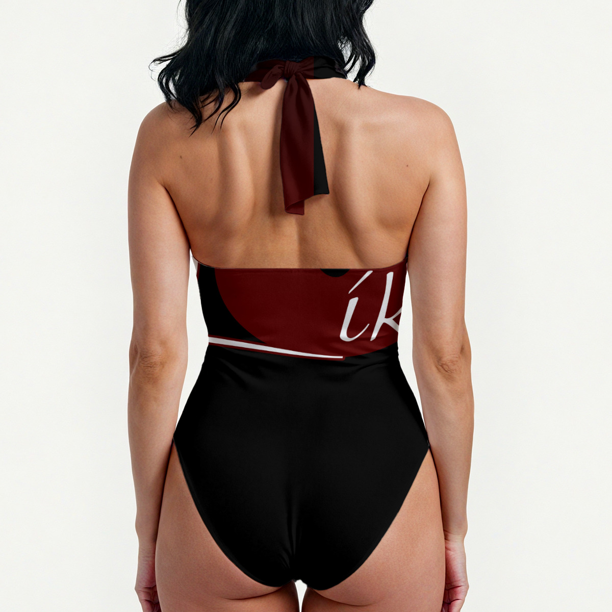 Backless Cross-Body Swimsuit (2GS-ULIKE) BLK - Image 2