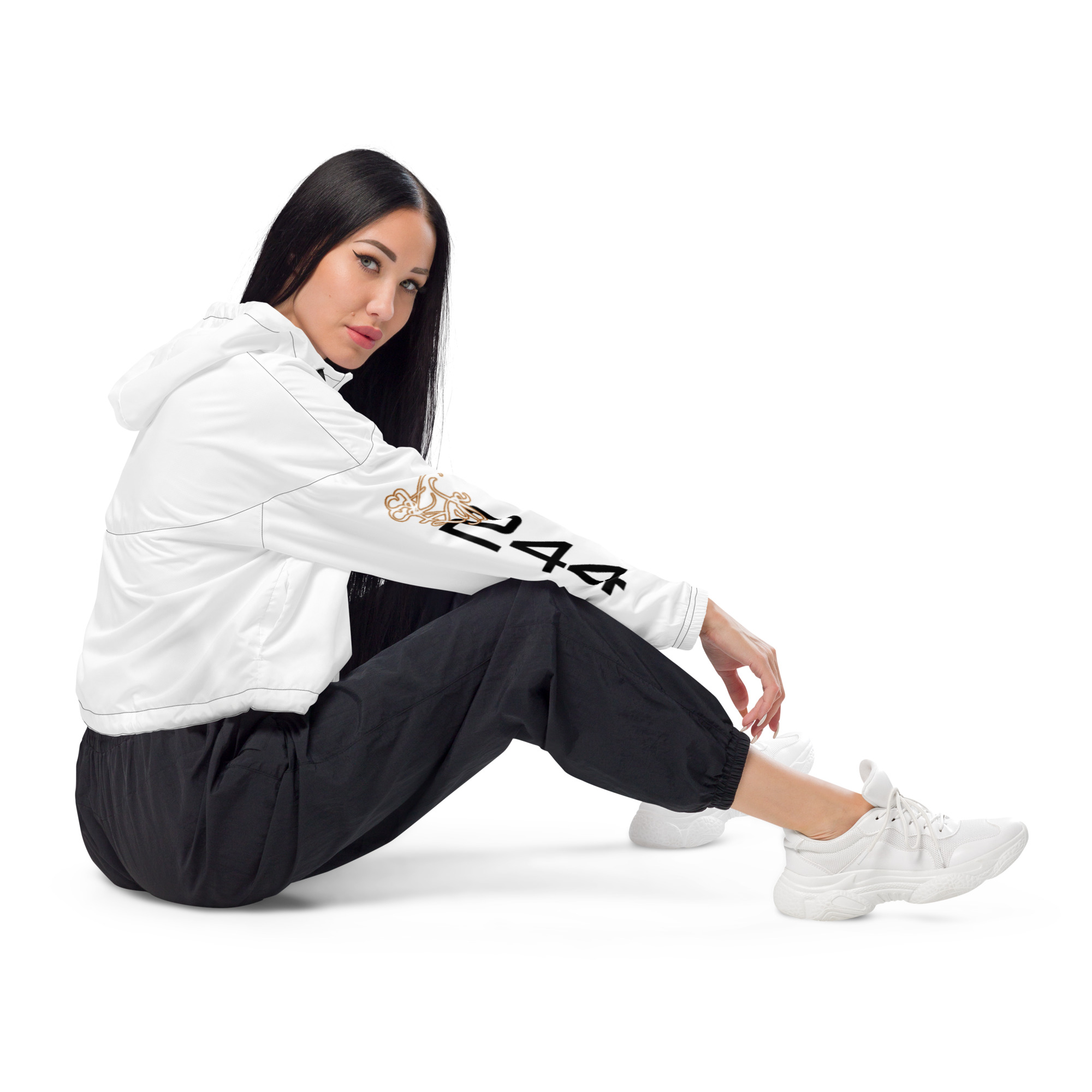 Cropped Windbreaker (2GS-AGGSTATE) WHT - Image 3