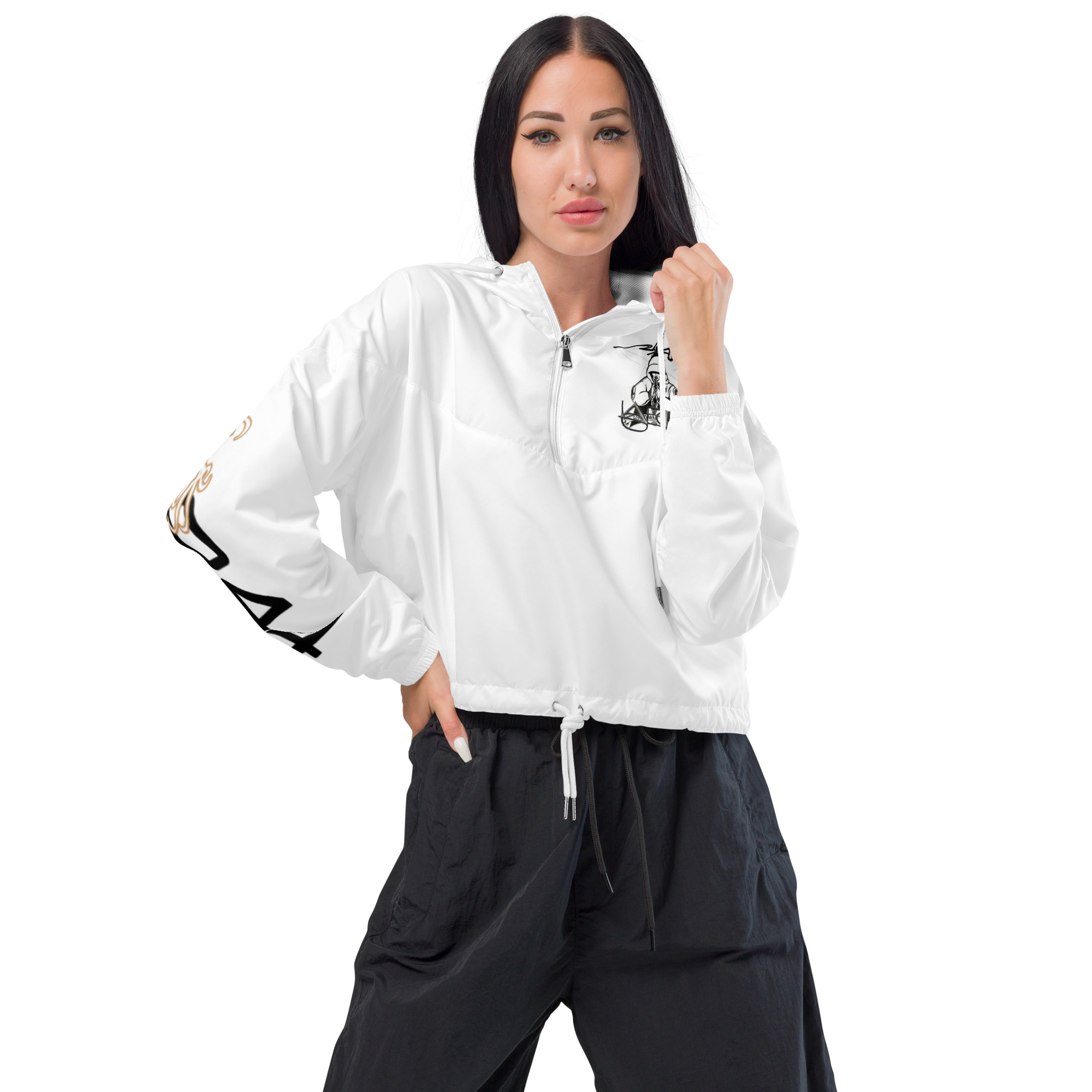 Cropped Windbreaker (2GS-AGGSTATE) WHT - Image 4