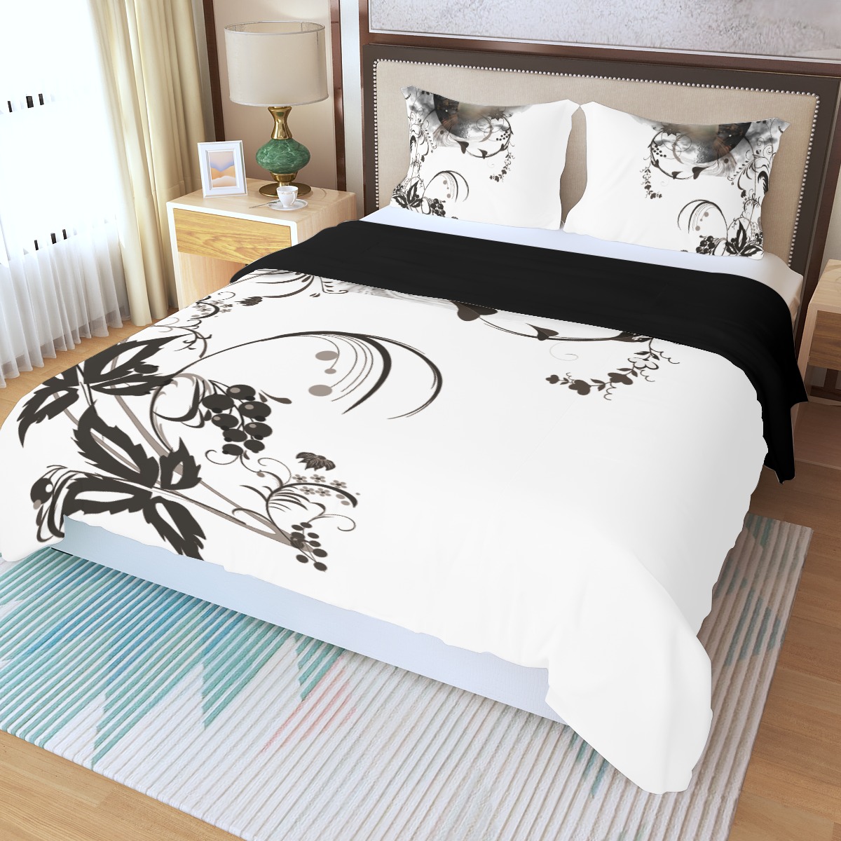 Three Piece Duvet Bedding Set – 2GS (MOON) WHT - Image 5