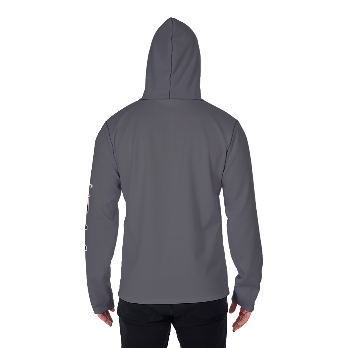 Men's Heavy Fleece Hoodie With Mask - MONEY GRY - Image 4