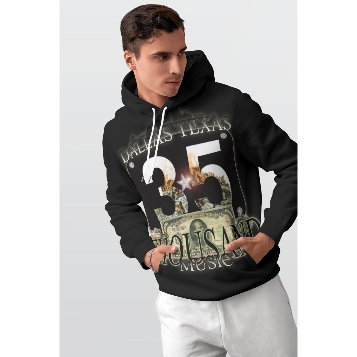 Thicken Pullover Hoodie - 35M BLK